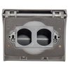 Hubbell Wiring Device-Kellems Electrical Box Cover, Vertical Mount; Horizontal, 2 Gang, Rectangular, Cast Metal, GFCI Receptacle WP26EH